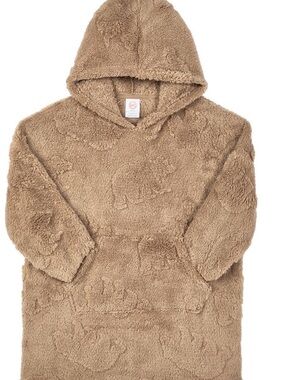 BRAND NEW WONDER NATION Cozy Teddy Hoodie Robe - Kids Brown Hooded Jacket